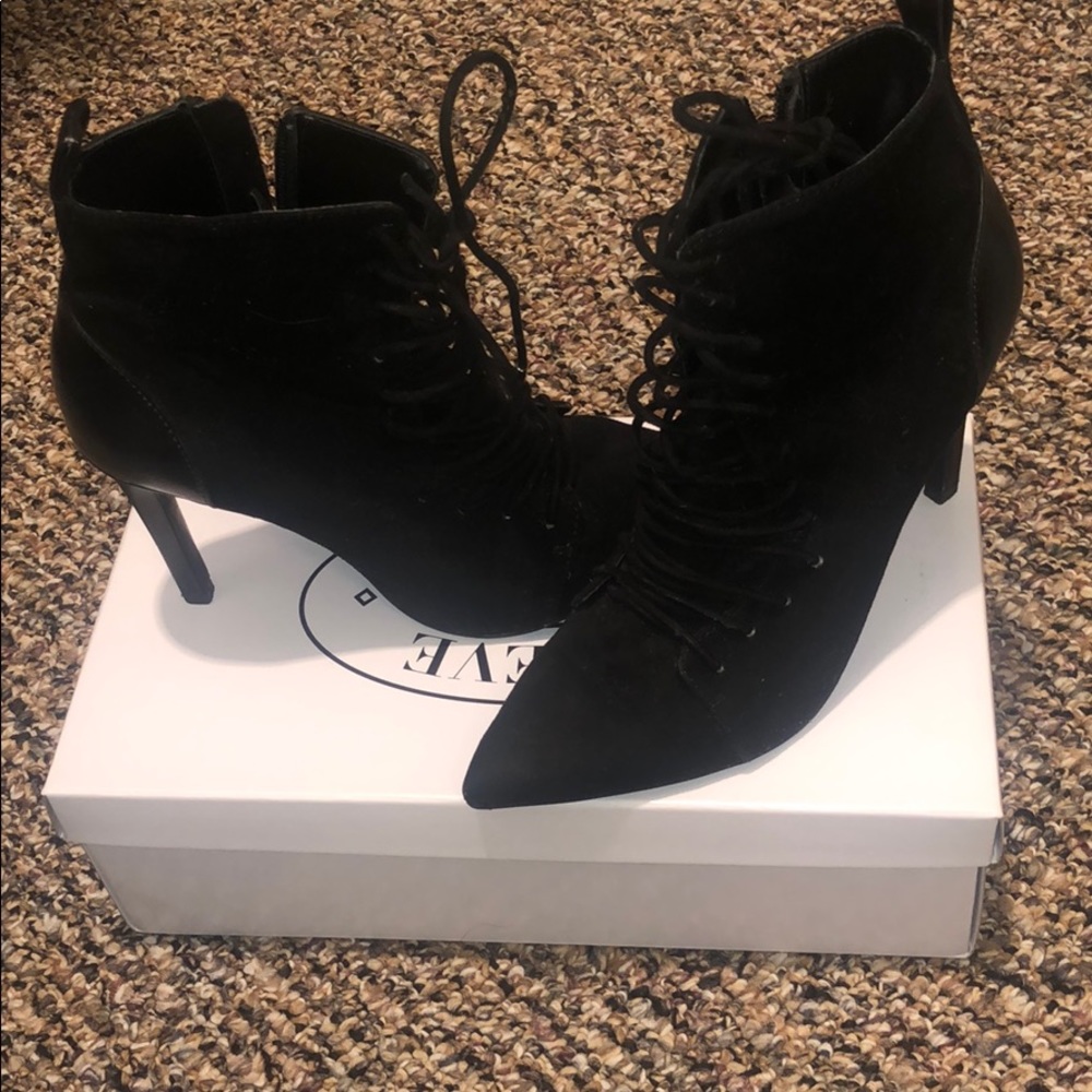 Leather and suede boots